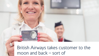 British Airways moon card