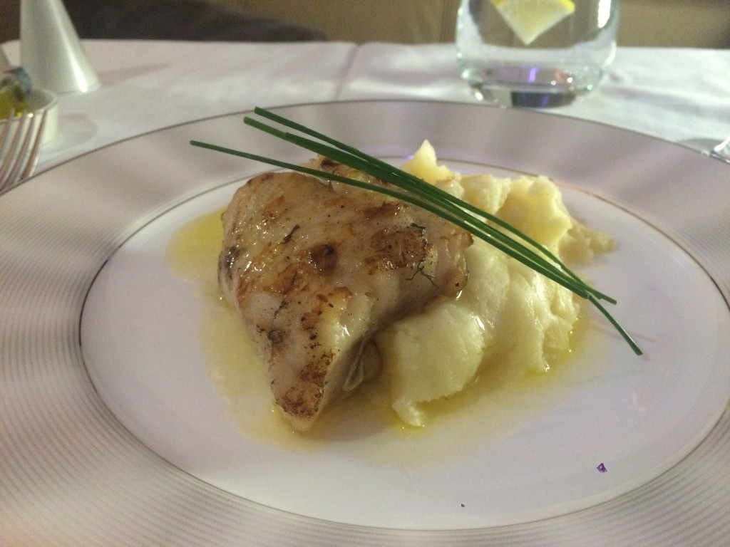 Etihad A380 First Class Apartment food