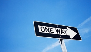 One way sign