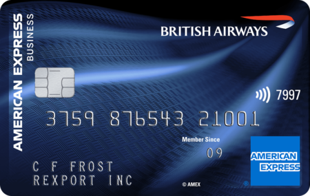 British Airways Accelerating Business American Express card